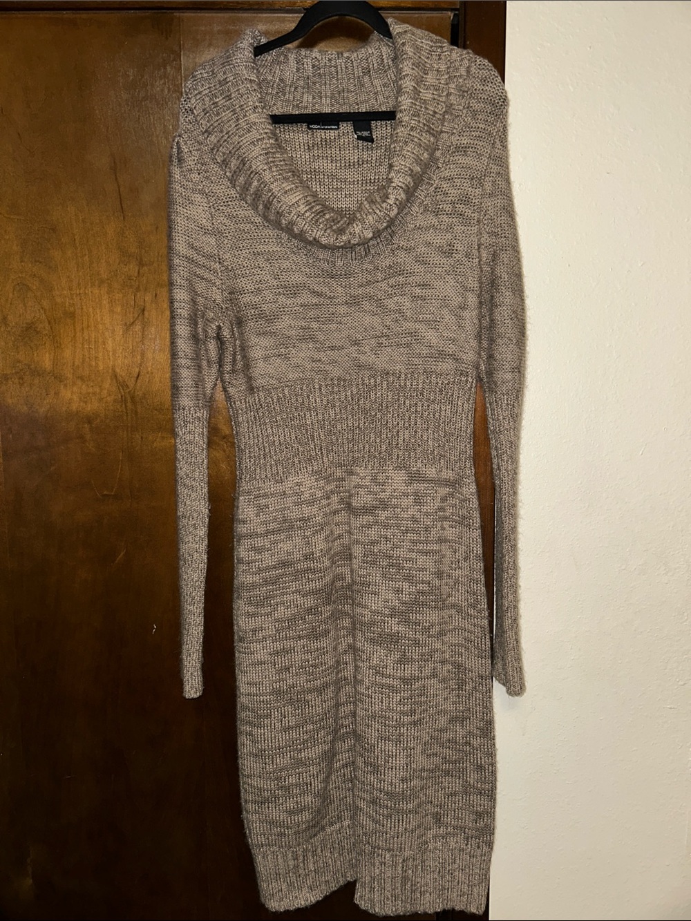 Moda International (Victoria’s Secret) Taupe Marled Cowl Neck Sweater Dress XL